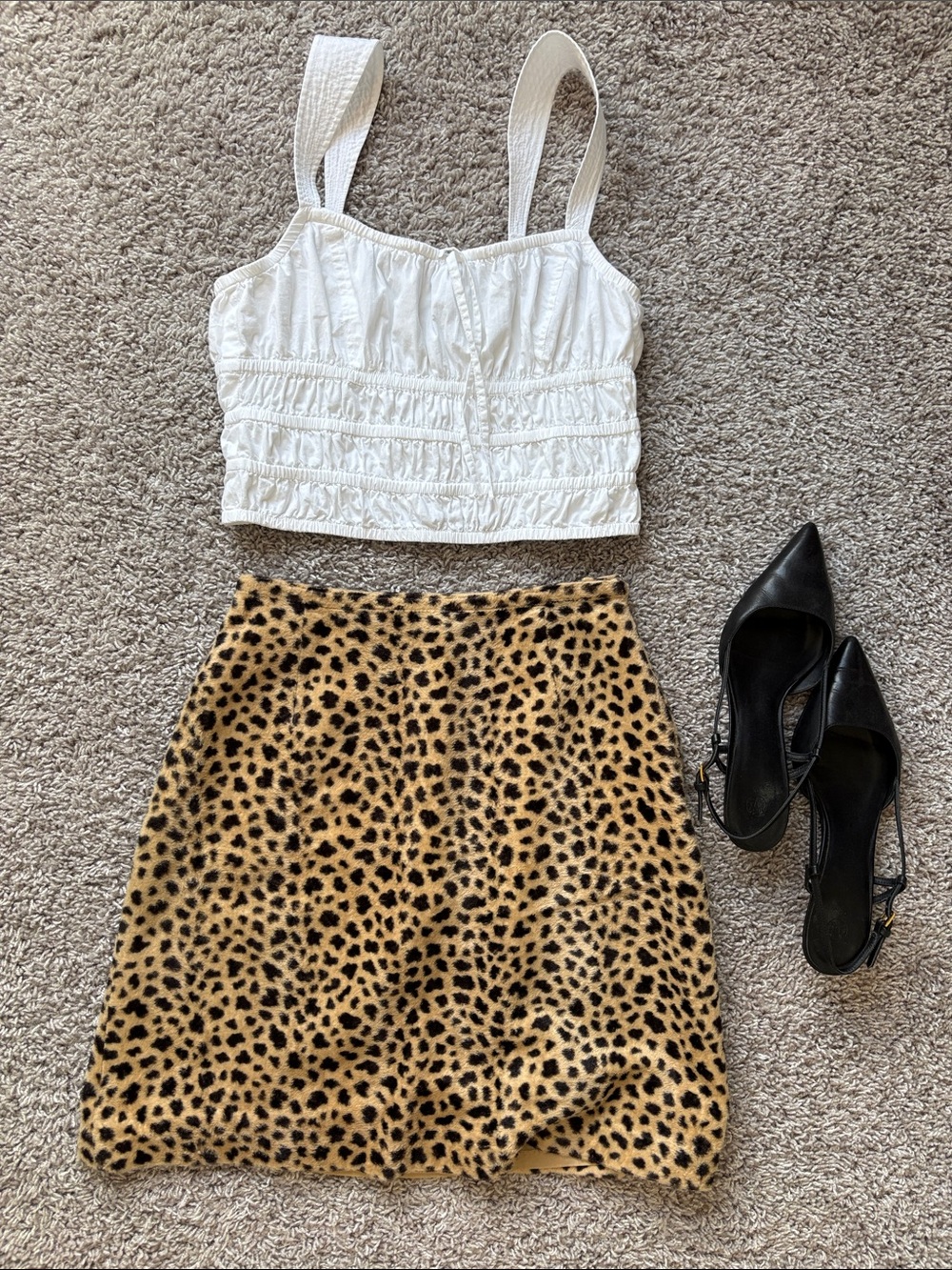 100% Cotton Sunday Best White Smocked Crop Top